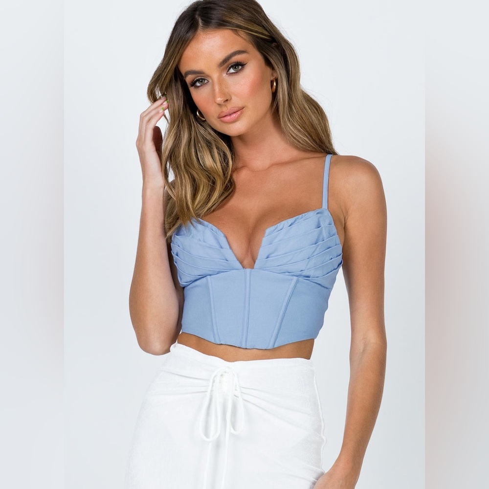 Princess Polly Jorja Top in Blue Size 4